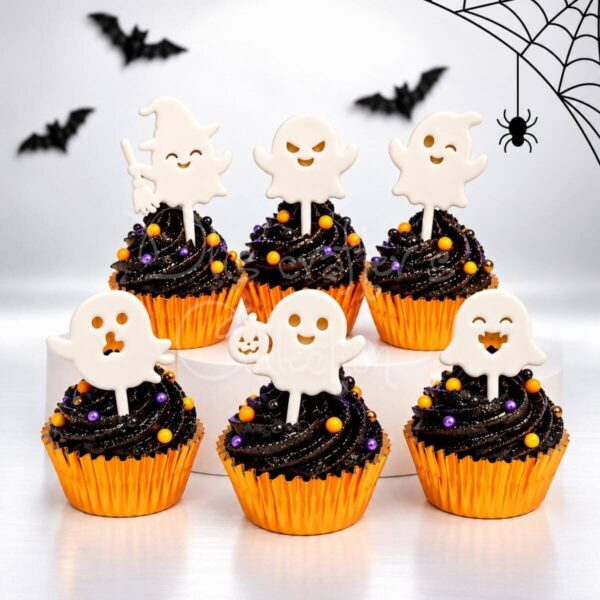Minitoppers de 6 distintos fantasmas impreso en 3D